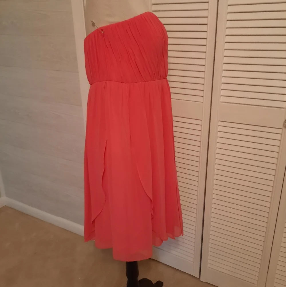 Donna morgan coral ruched convertible 8 in 1 chiffon dress sz 10 NWT *I - Picture 8 of 10